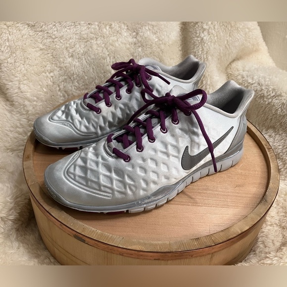 Nike Training TR Fit Running Shoes Silver & Purple Size 8.5 - Picture 1 of 10
